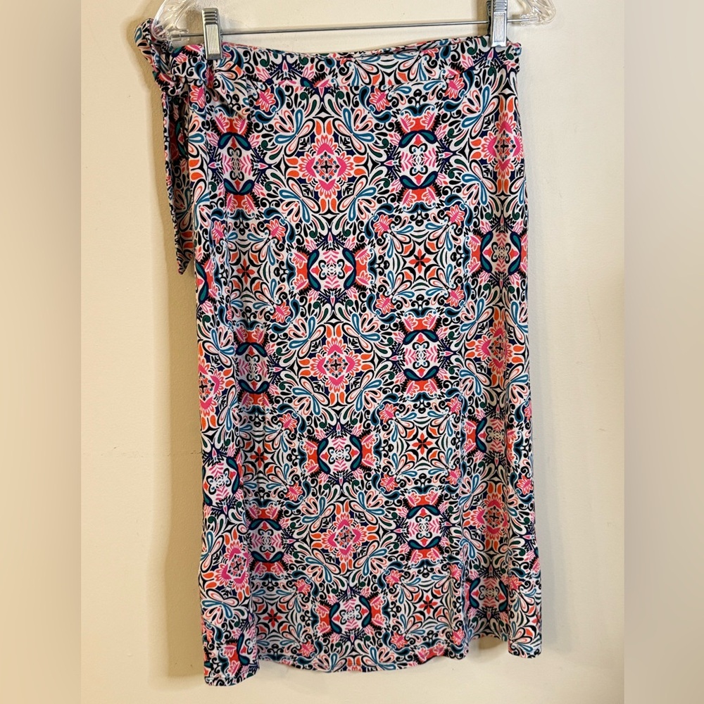 Cynthia Rowley floral wrap midi skirt SZ SM - Picture 3 of 10